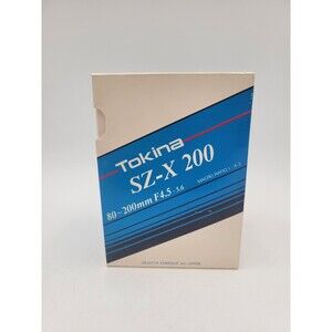 Tokina SZ-X 80-200mm F4.5 - 5.6 Camera SLR Lens 52mm C/FD for Canon FD W/ BOX
